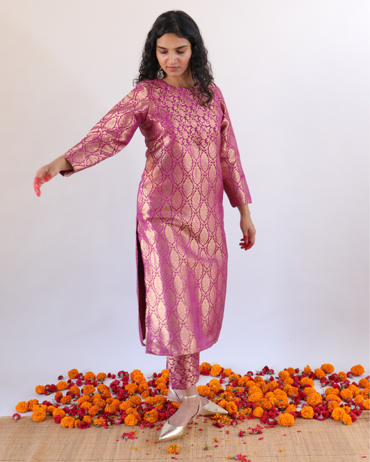 Sitara Kurta -Purple brocade