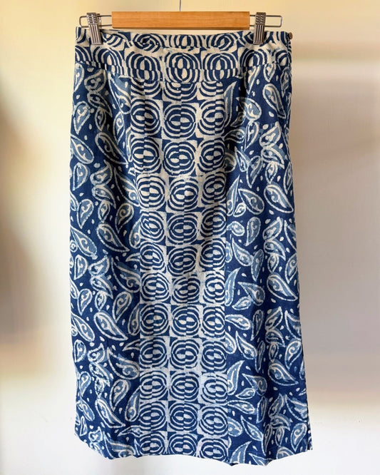 Anya Skirt - indigo block