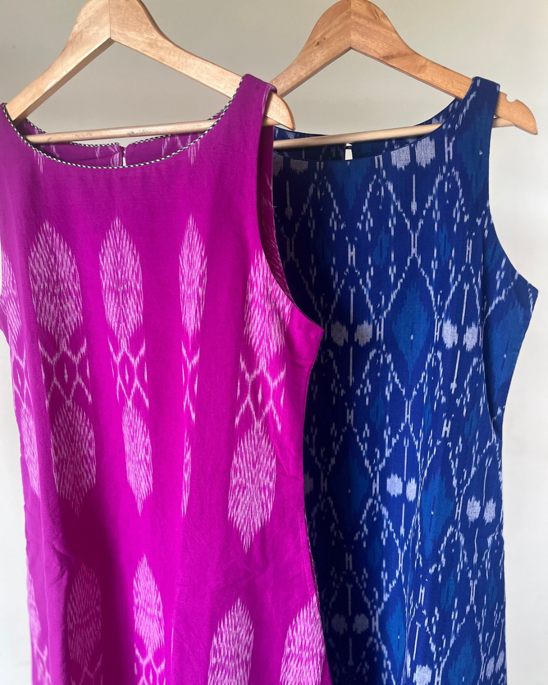 Amrit Dress - Bright purple ikkat