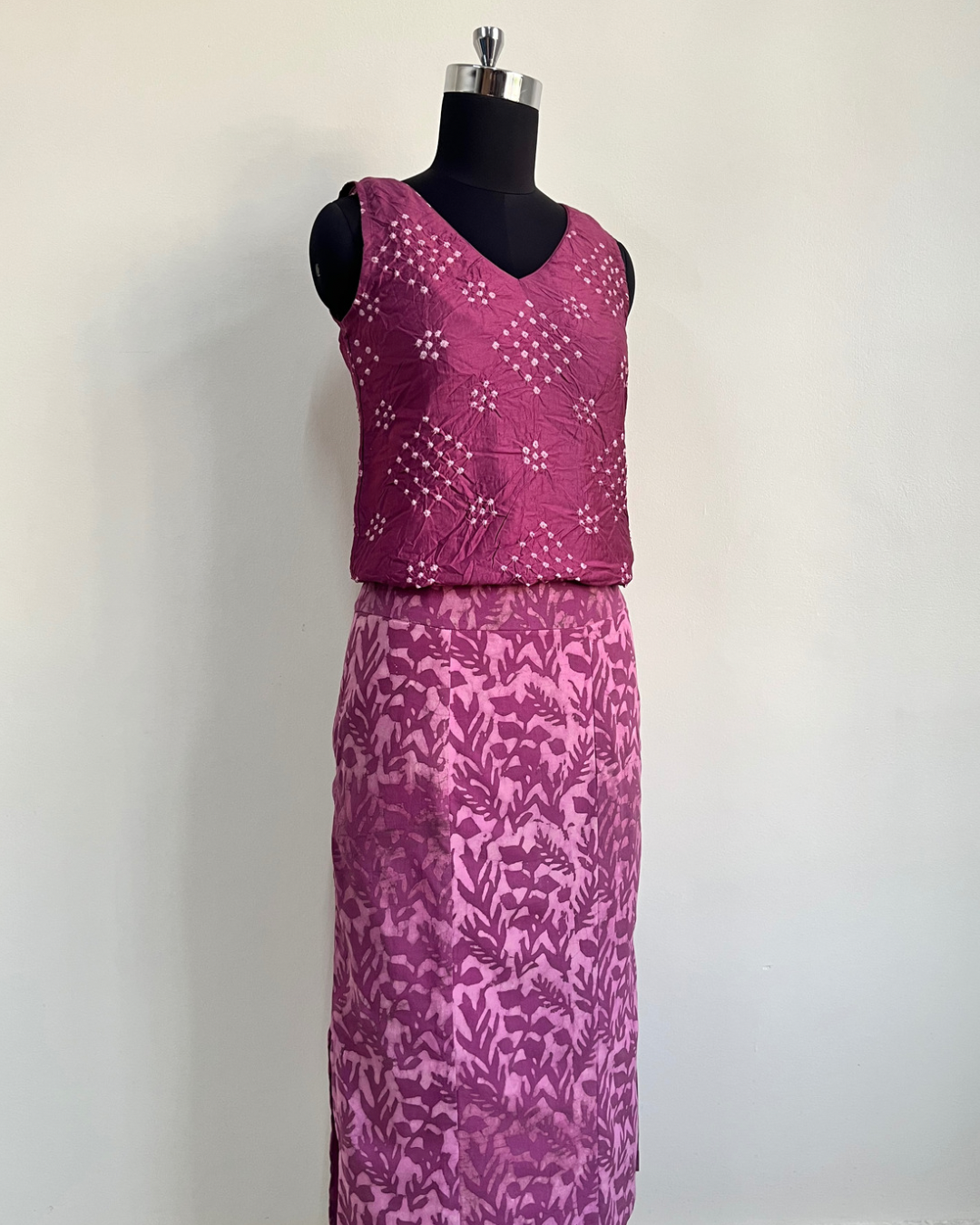 Anya Skirt - Wild Orchid Block Print