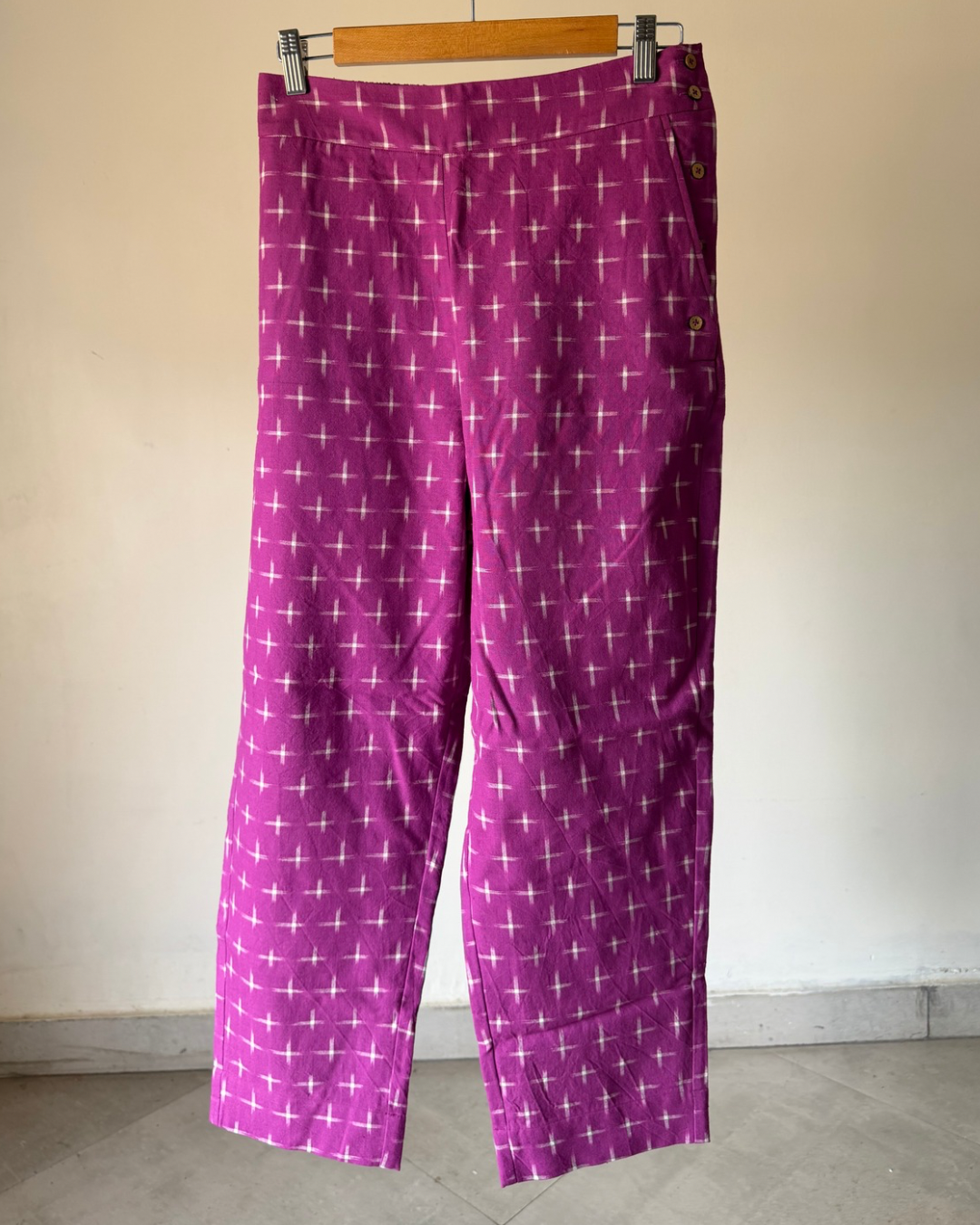 Sail Edit Pants - pink purple Ikkat