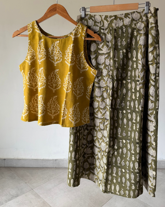 Flower and fish block set 1 - Nila skirt and top