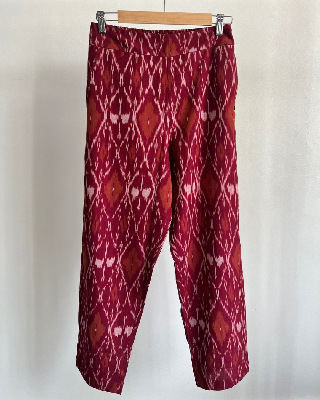 Sail Edit Pants - Maroon Ikat