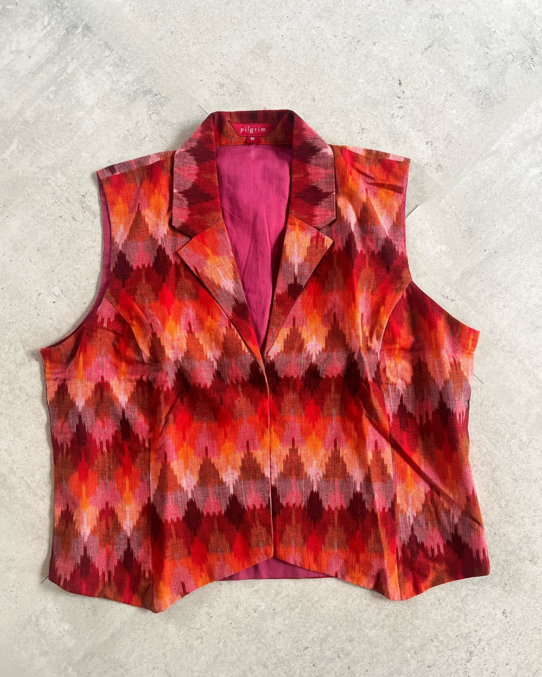 Laxmi crop top - rust abstract ikkat
