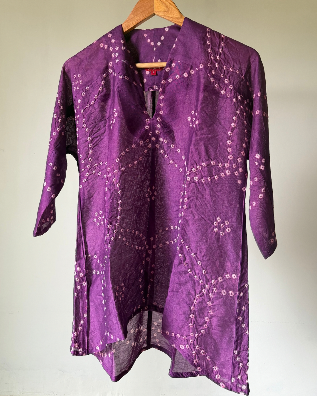 Fly Away Top - purple bandhani