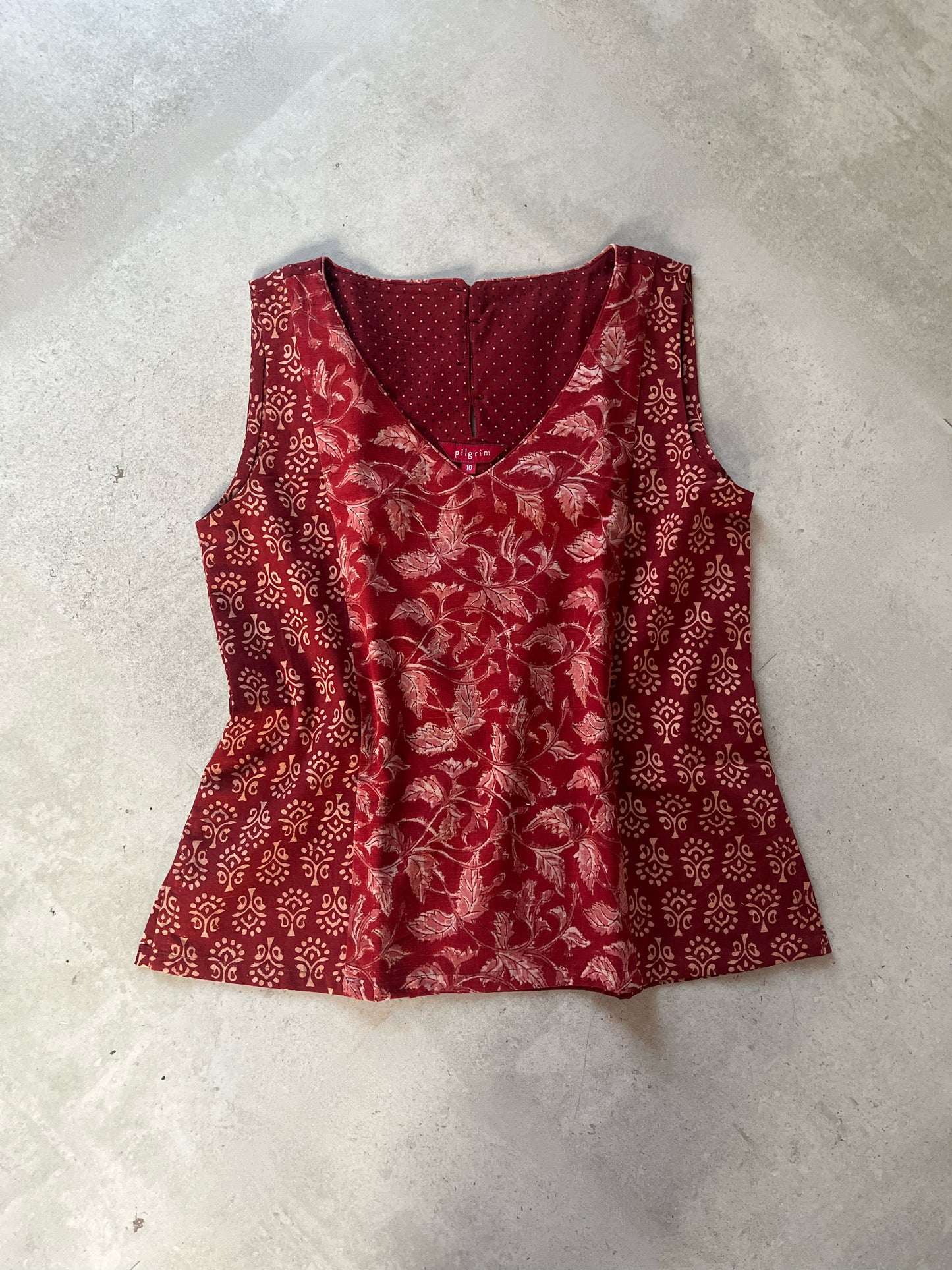 Maya Top - red block