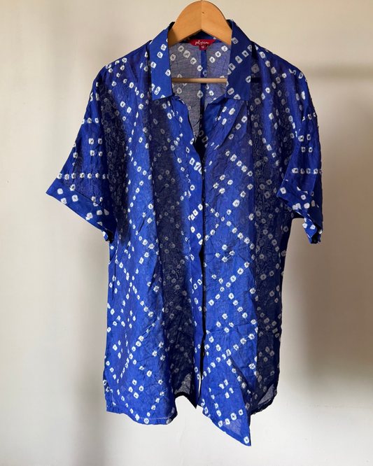 Devi Shirt - ink blue Bandhani