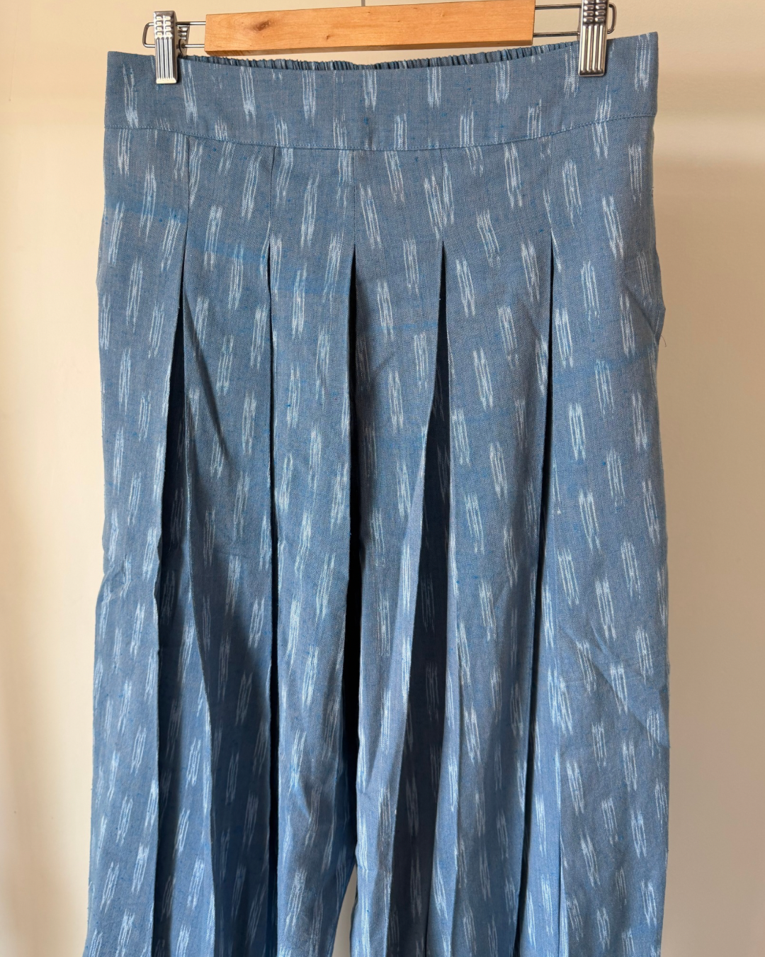 Folk Dhoti - blue ikkat