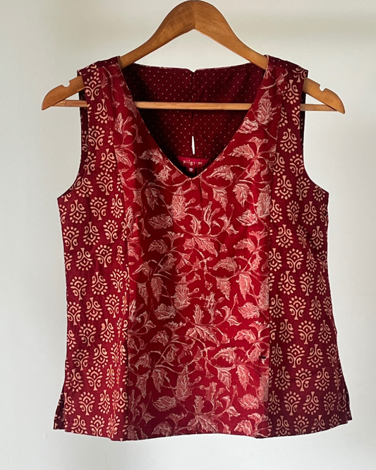 Maya Top - red block