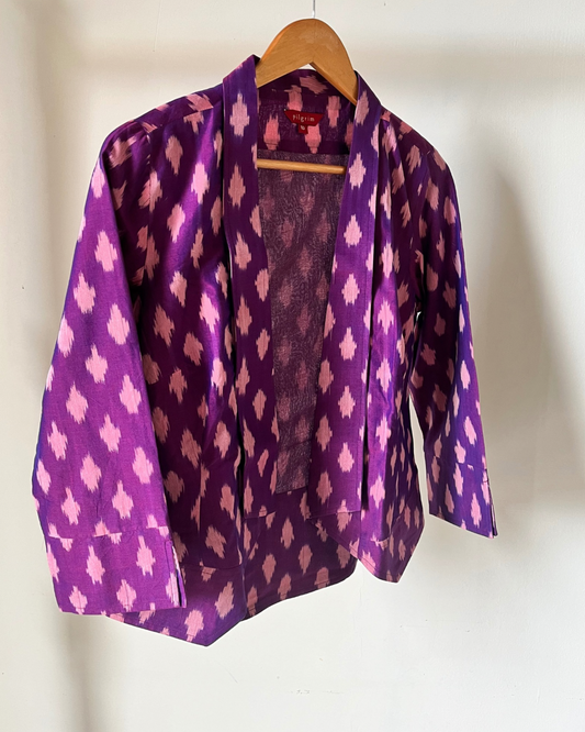 Graphic Jacket - Purple ikkat