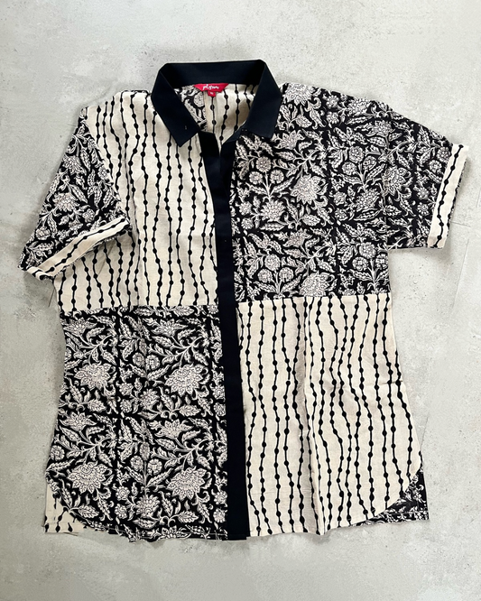 Devi Shirt - black cream block
