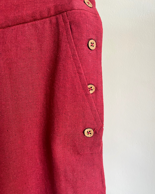 Sail Edit Pants - Ruby Red Cotton