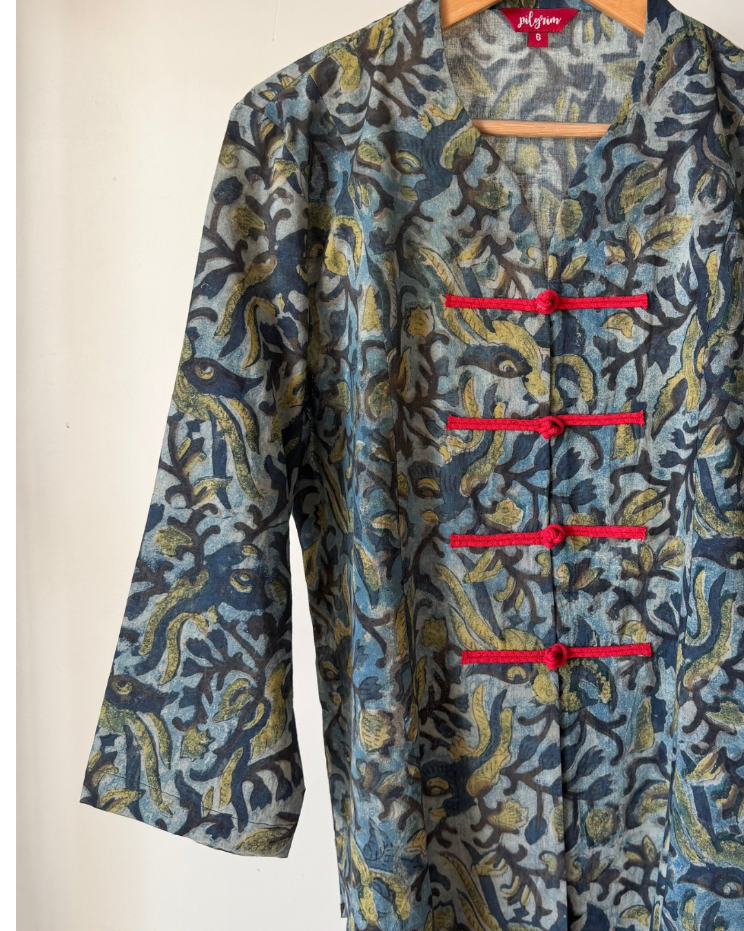 Mandy Shirt - indigo block print