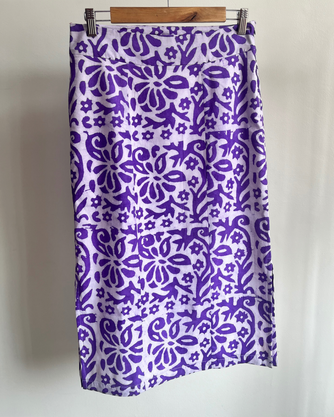 Anya Skirt - Electric Violet Block Print