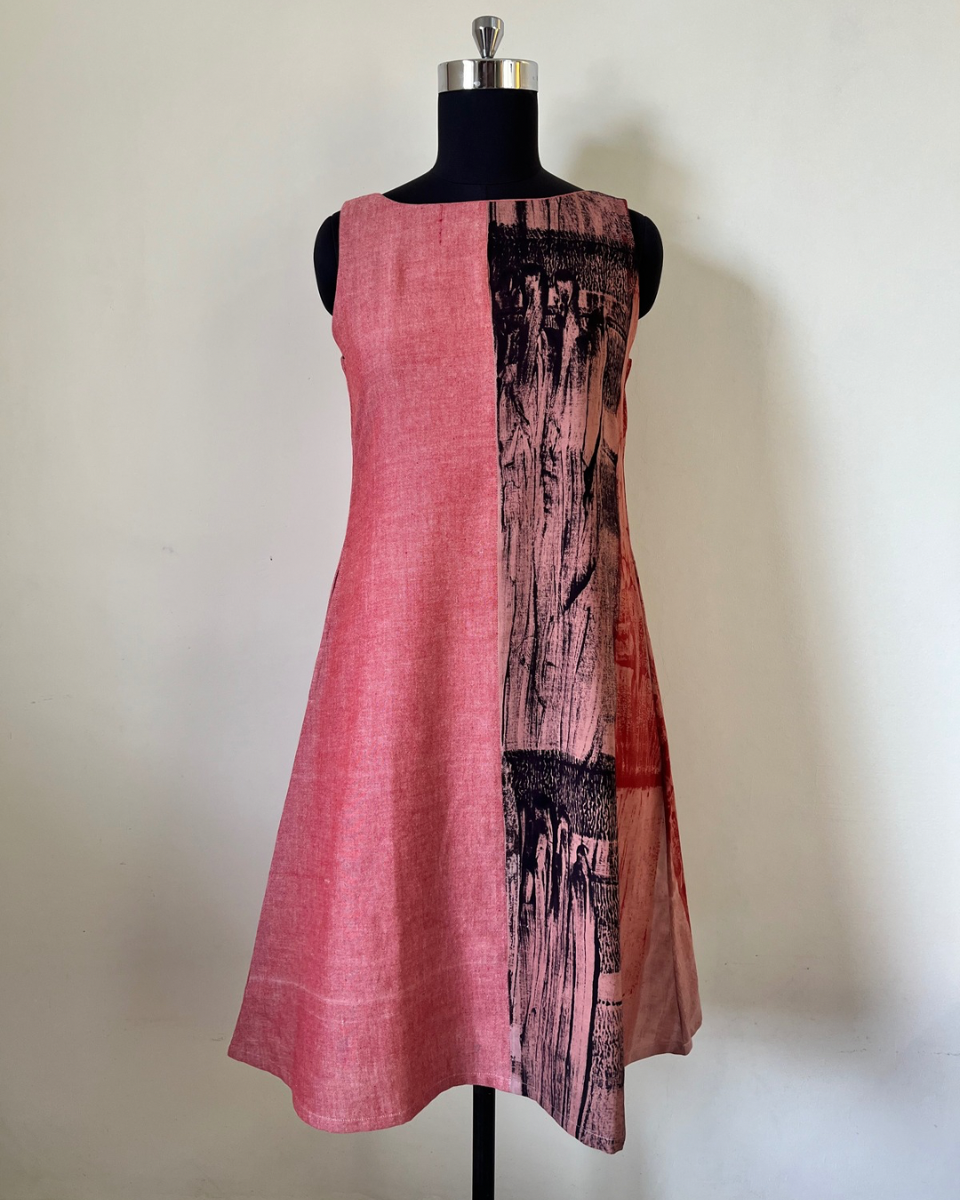 Amrit Dress - Dusty Rose Ajrakh