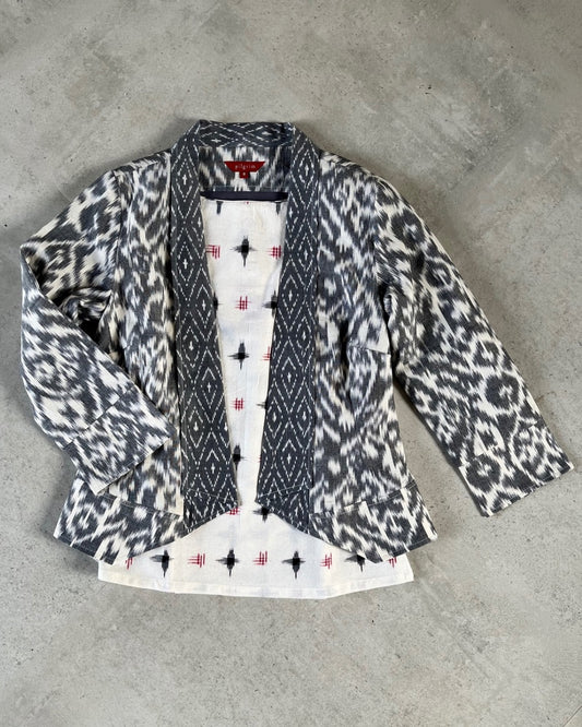 Graphic Jacket - Grey abstract ikkat