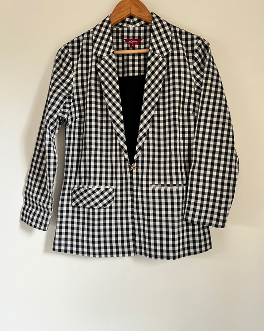 Nadira Blazer - black white checks