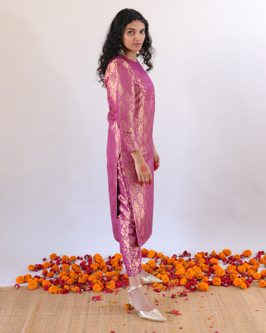 Sitara Kurta -Purple brocade