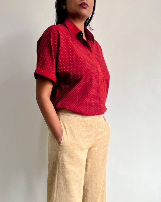 Devi Shirt - Red ajrakh