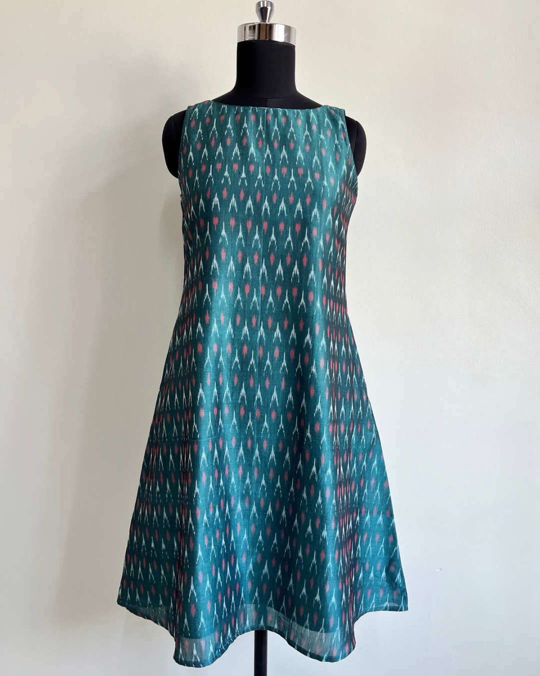 Amrit Dress - Winter Green Ikat