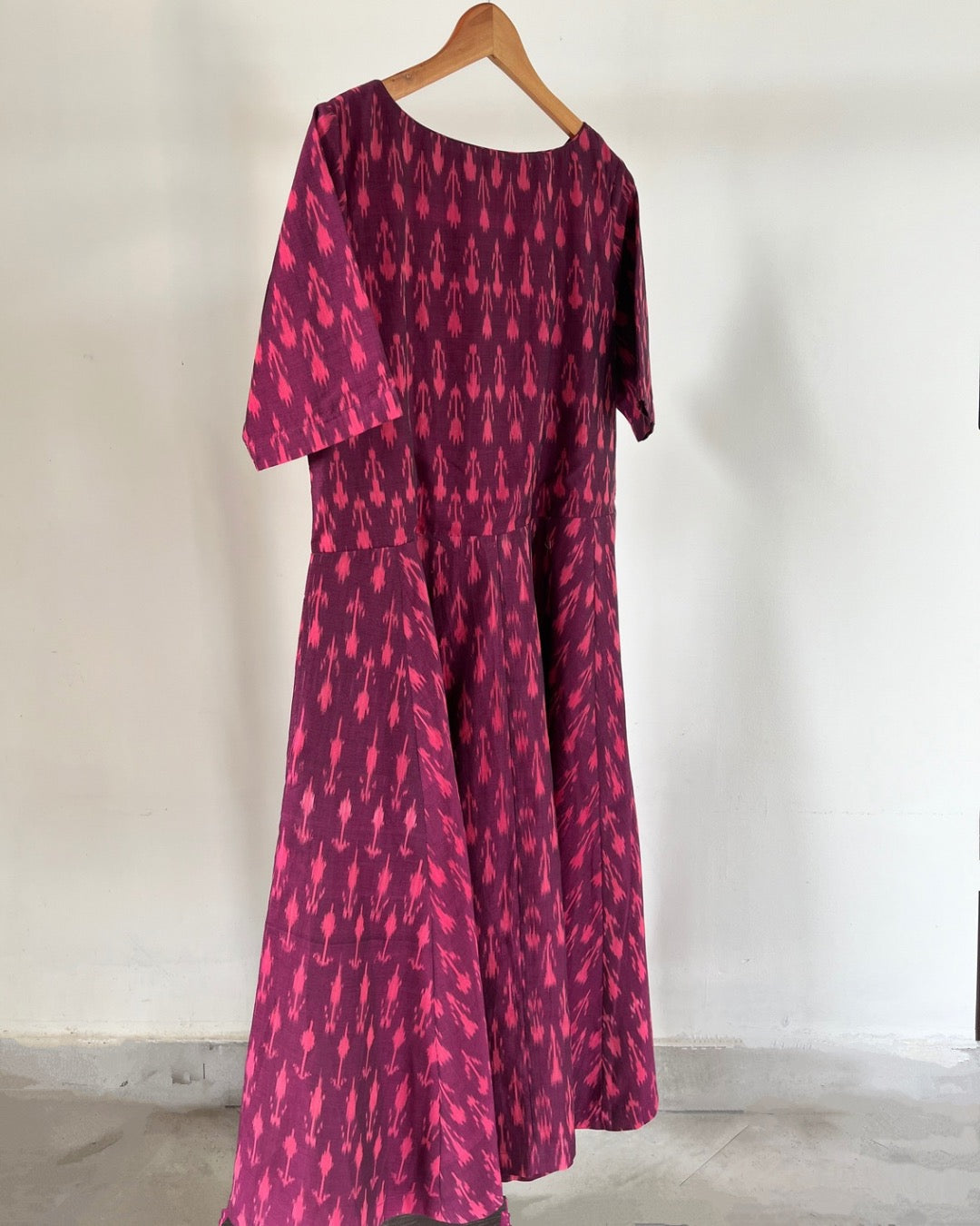 Varada Dress - Dark Purple Ikat