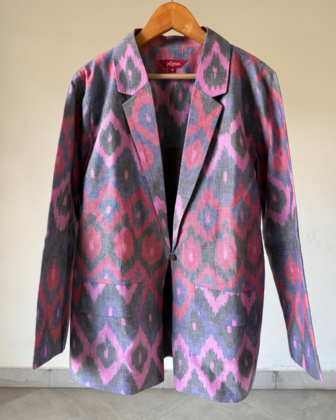 Nadira Blazer - dusty rose ikkat