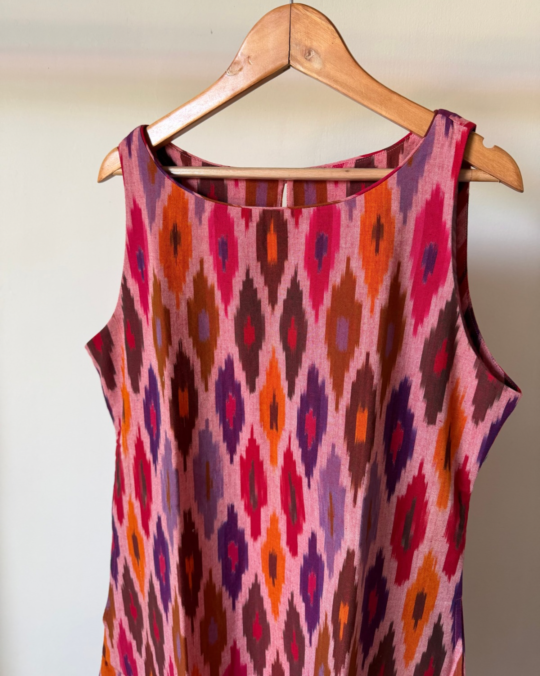 Amrit Dress - pink multi ikkat