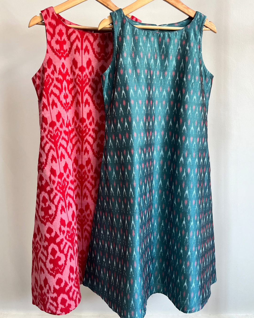 Amrit Dress - Winter Green Ikat