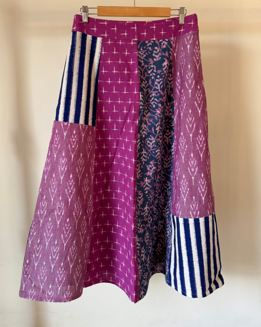 Nila Skirt - patchwork ikkat