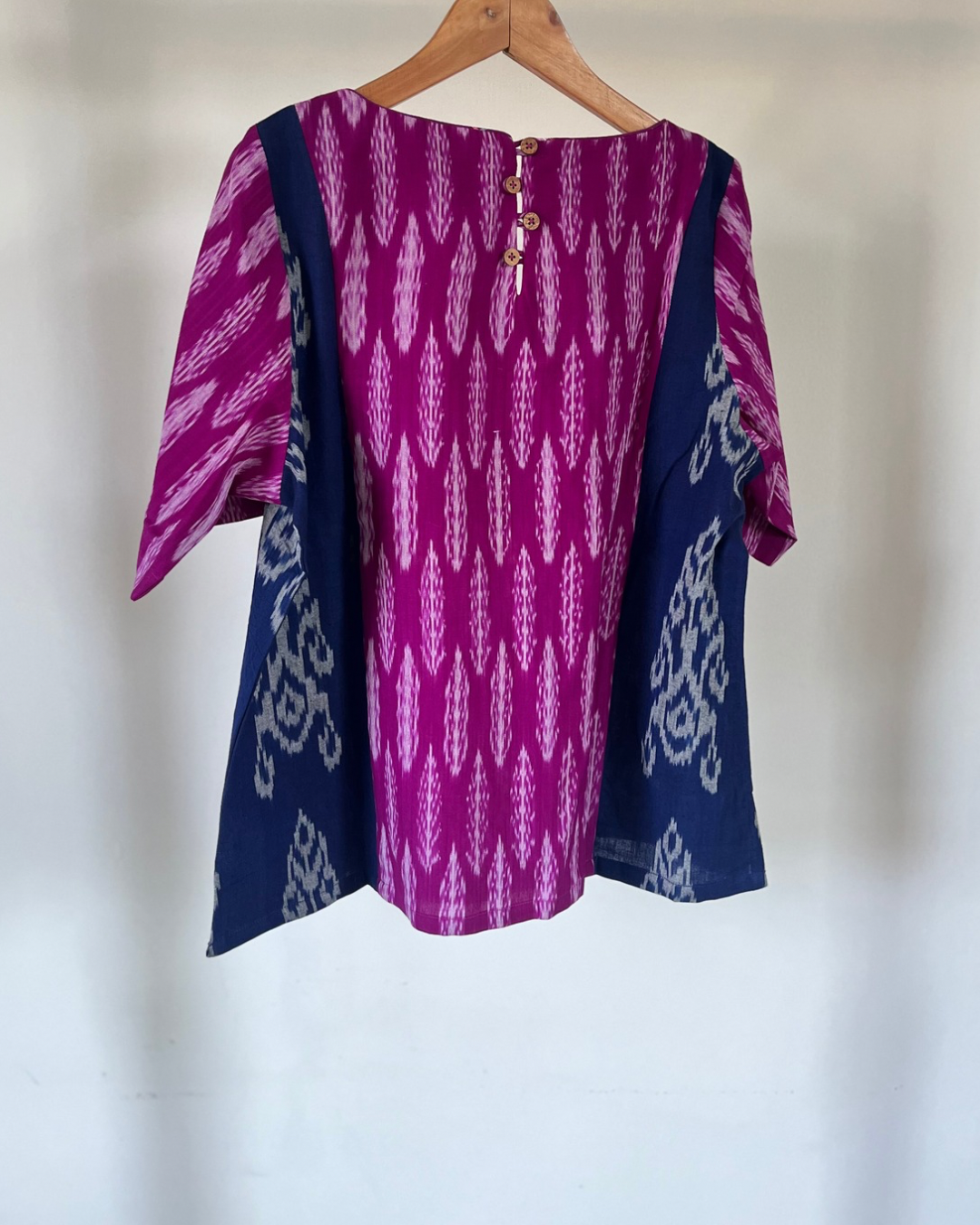 Maya top - purple indigo ikkat