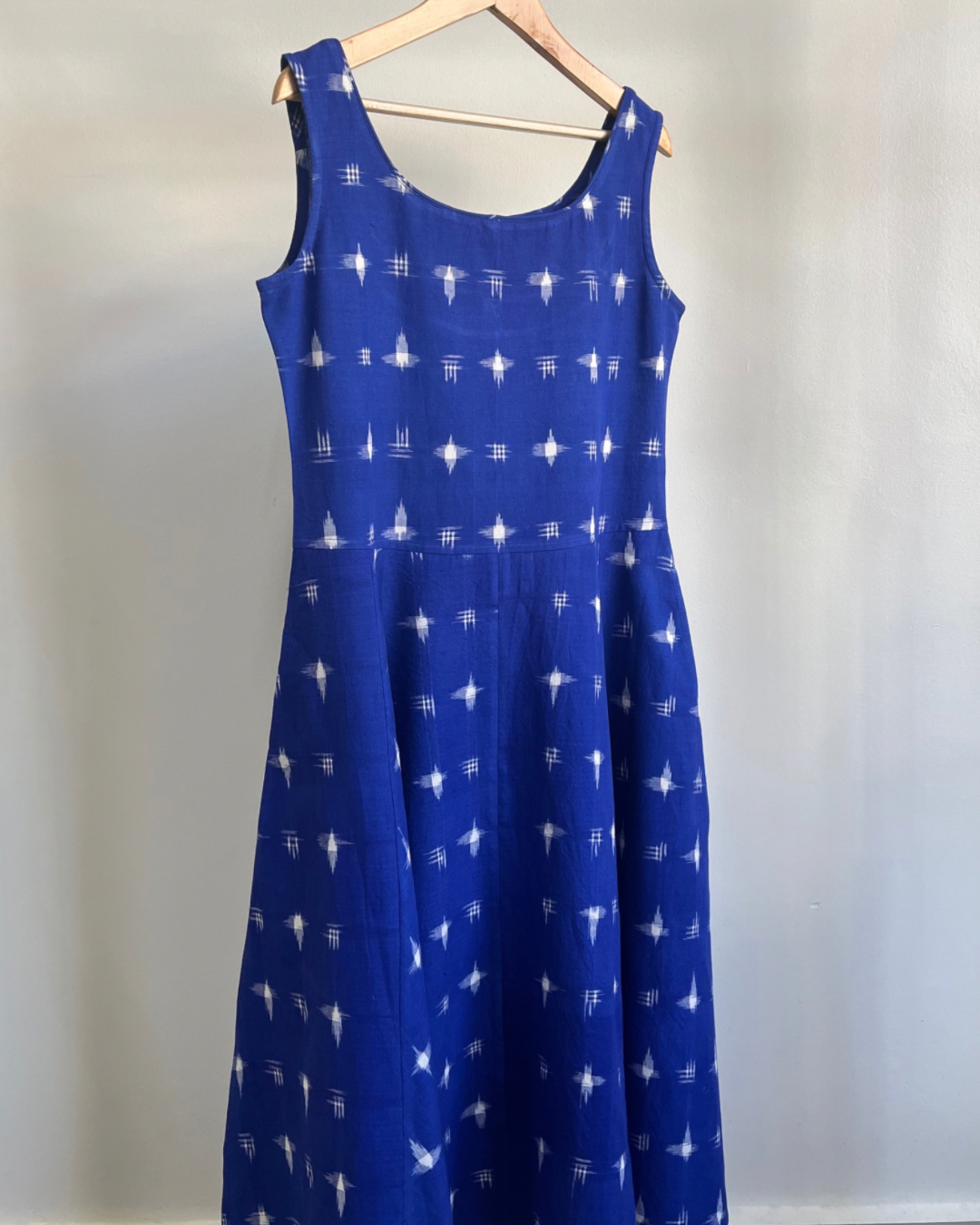 Ira Dress - Ink Blue Ikat