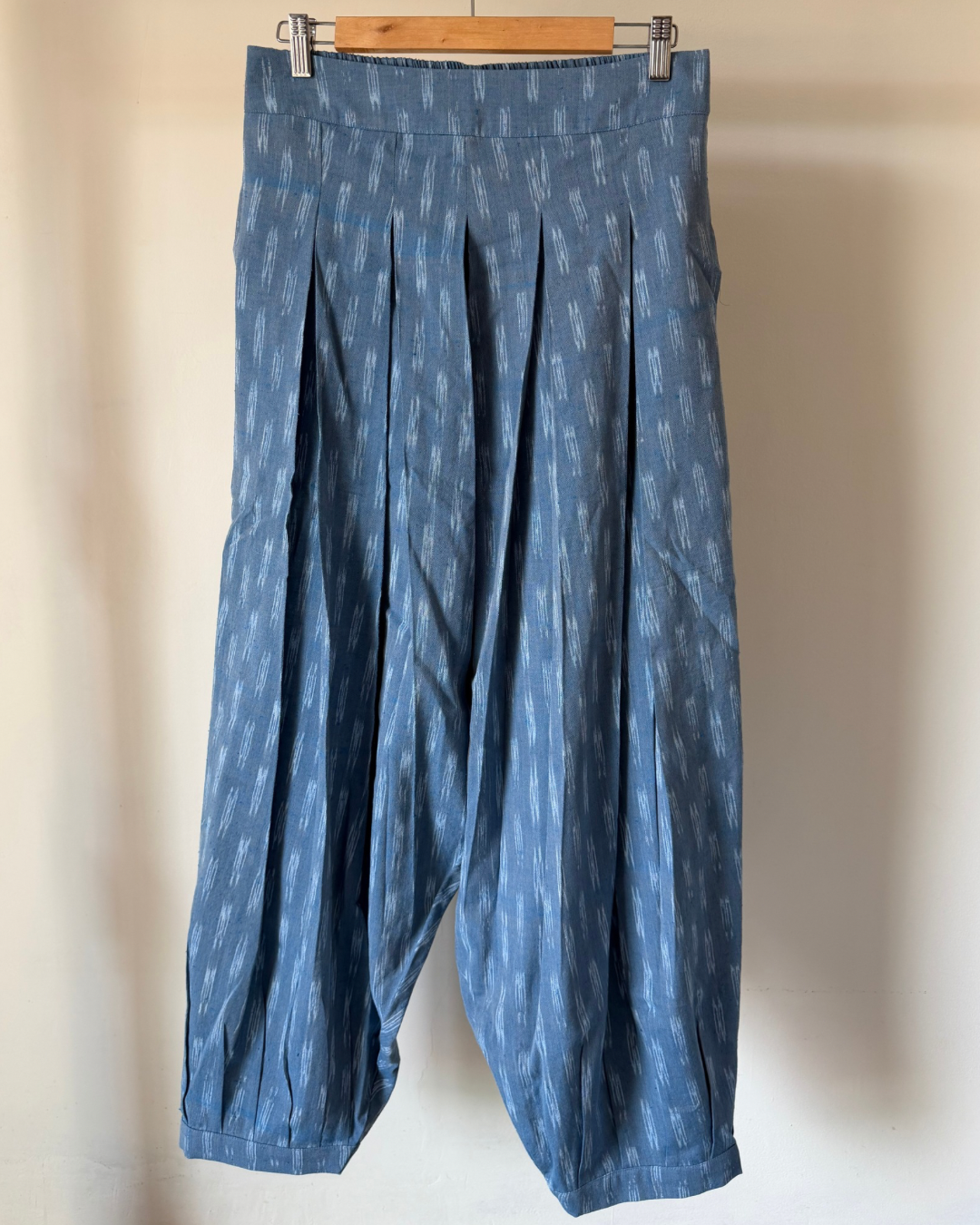 Folk Dhoti - blue ikkat
