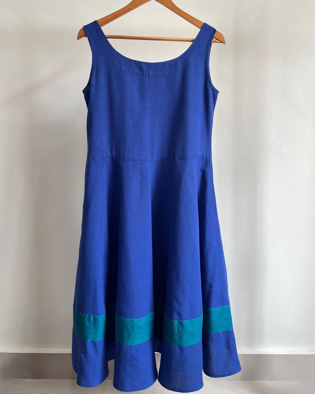 Ira Dress -  Deep Blue with peacock mangalgiri