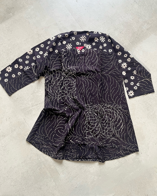 Fly Away Top - Black ajrakh