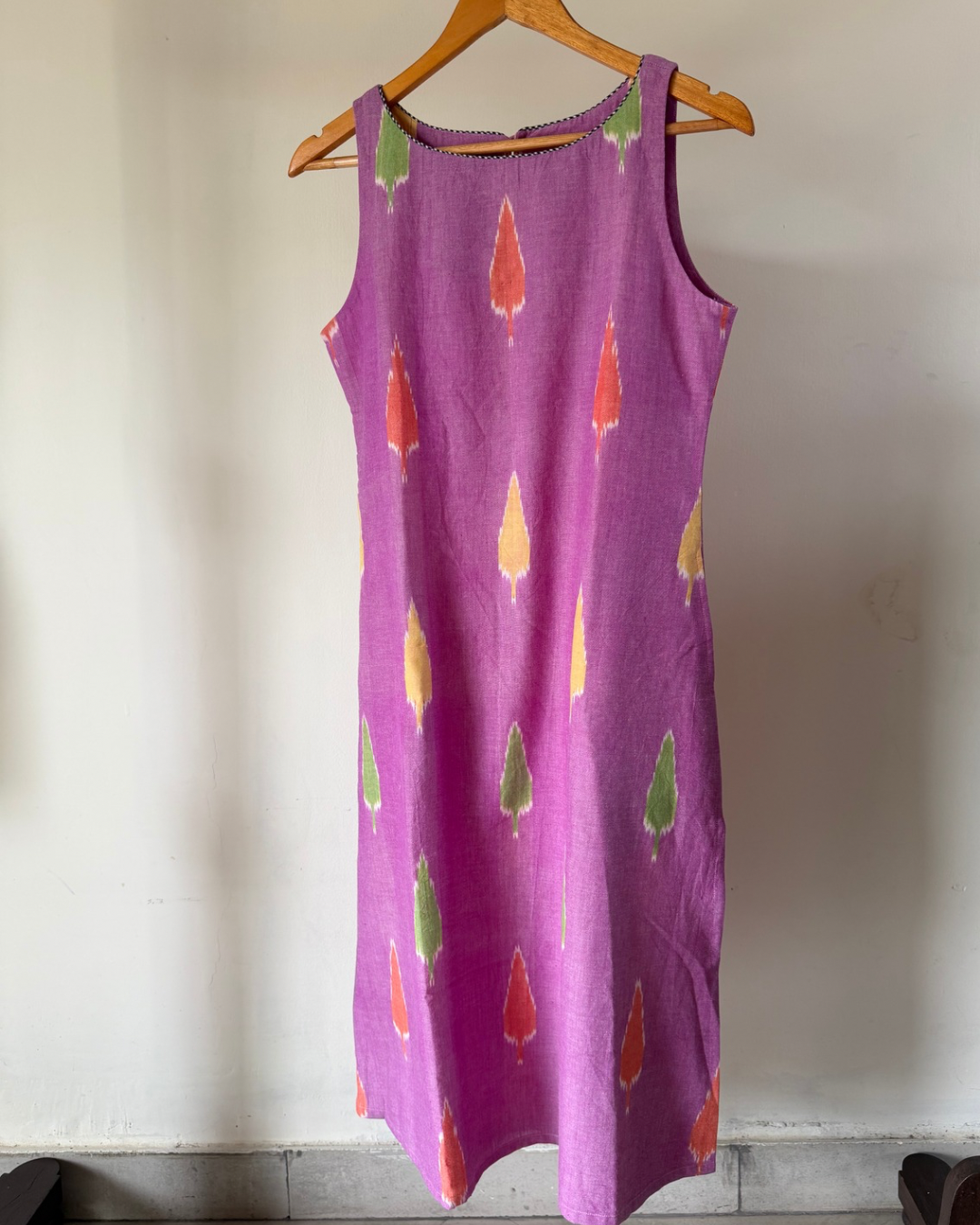 Amrit kurta - Lilac leaf ikkat