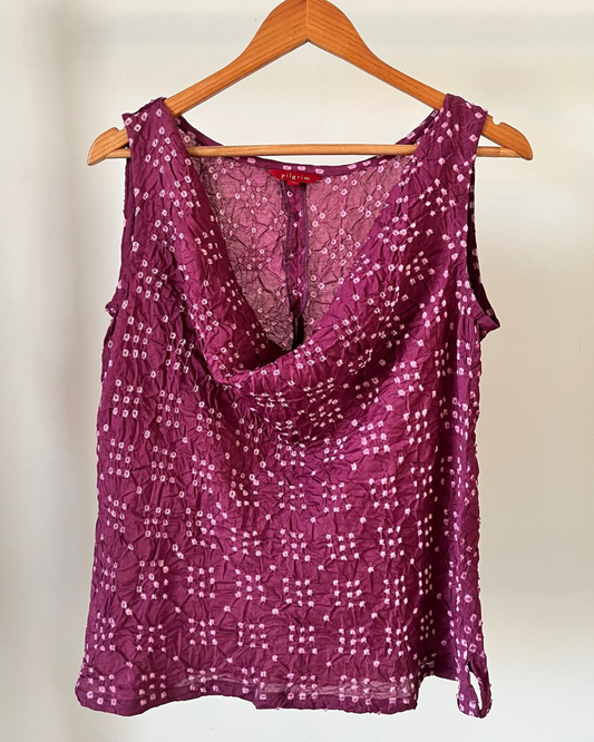 Mehr Cowl - Purple bandhini