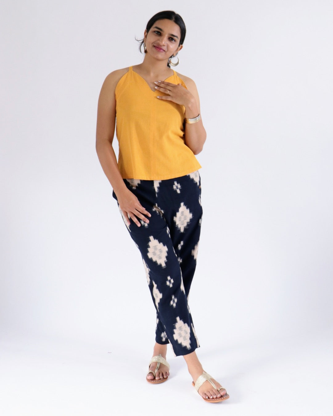 Sail Edit Pants - black ikkat