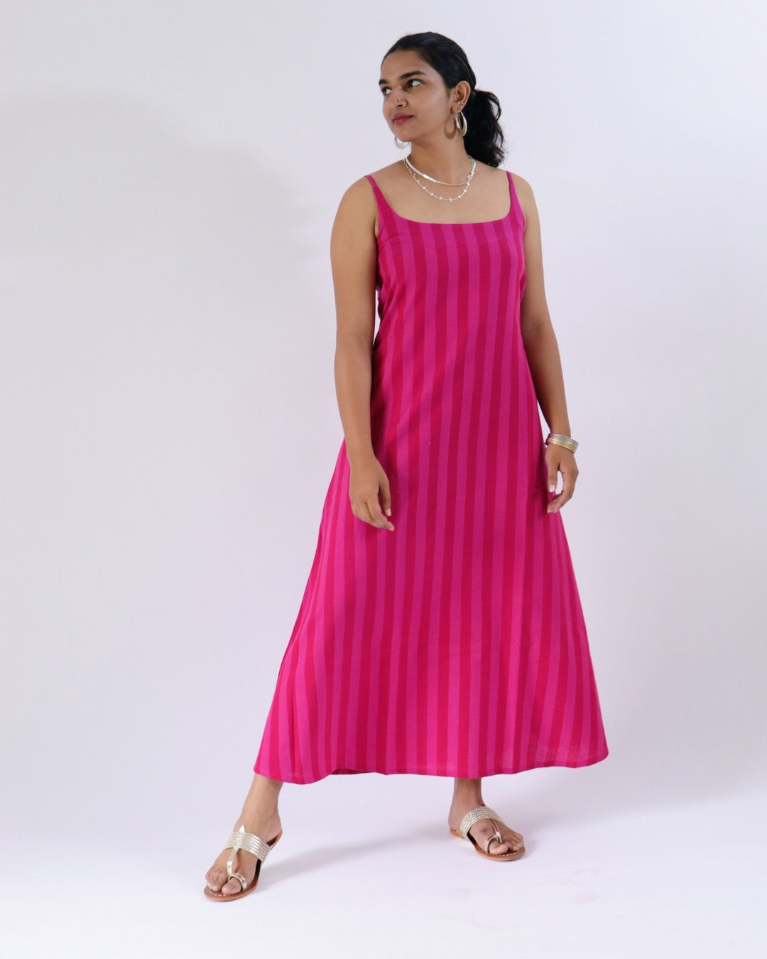 Zadie Dress - pink stripes