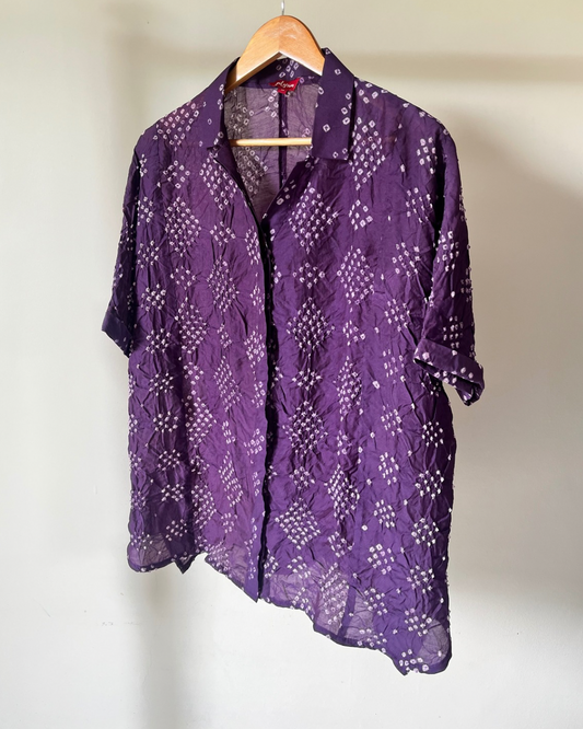 Devi Shirt - purple bandhani