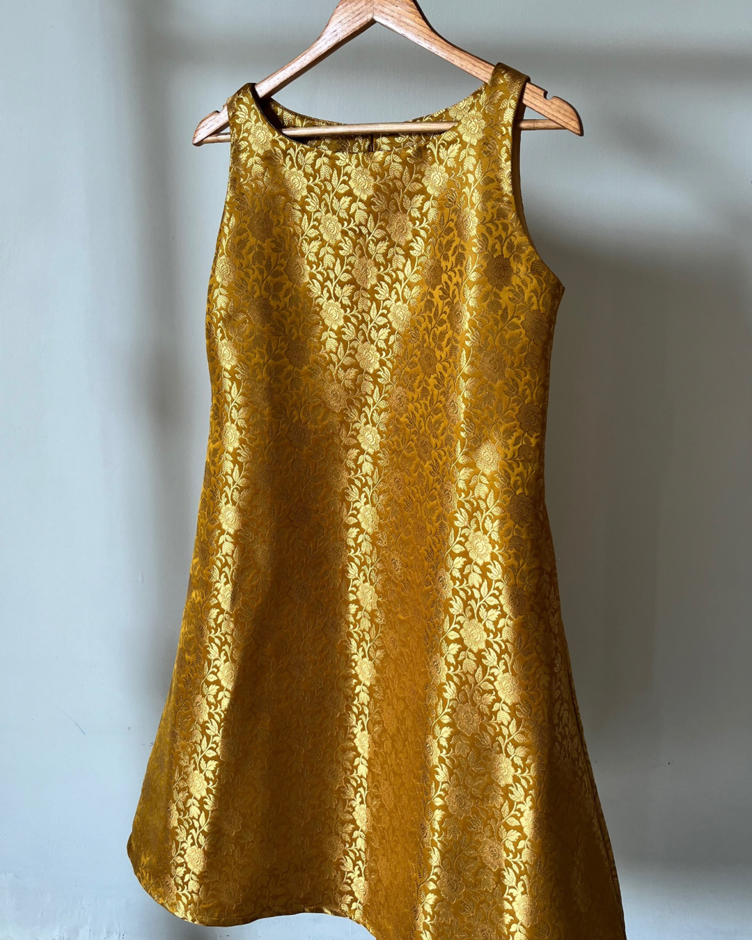 Amrit Dress - Yellow brocade