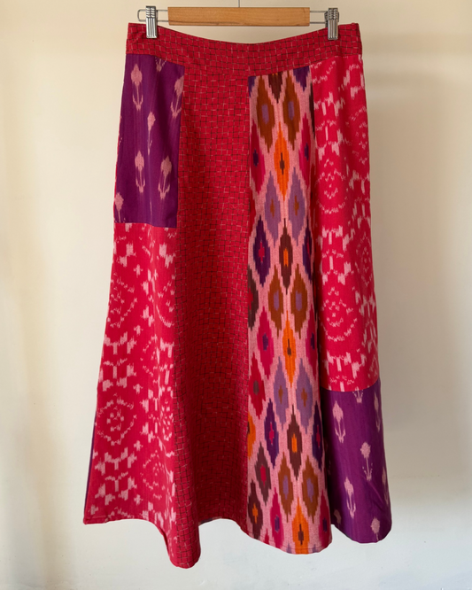 Nila Skirt - patchwork ikkat