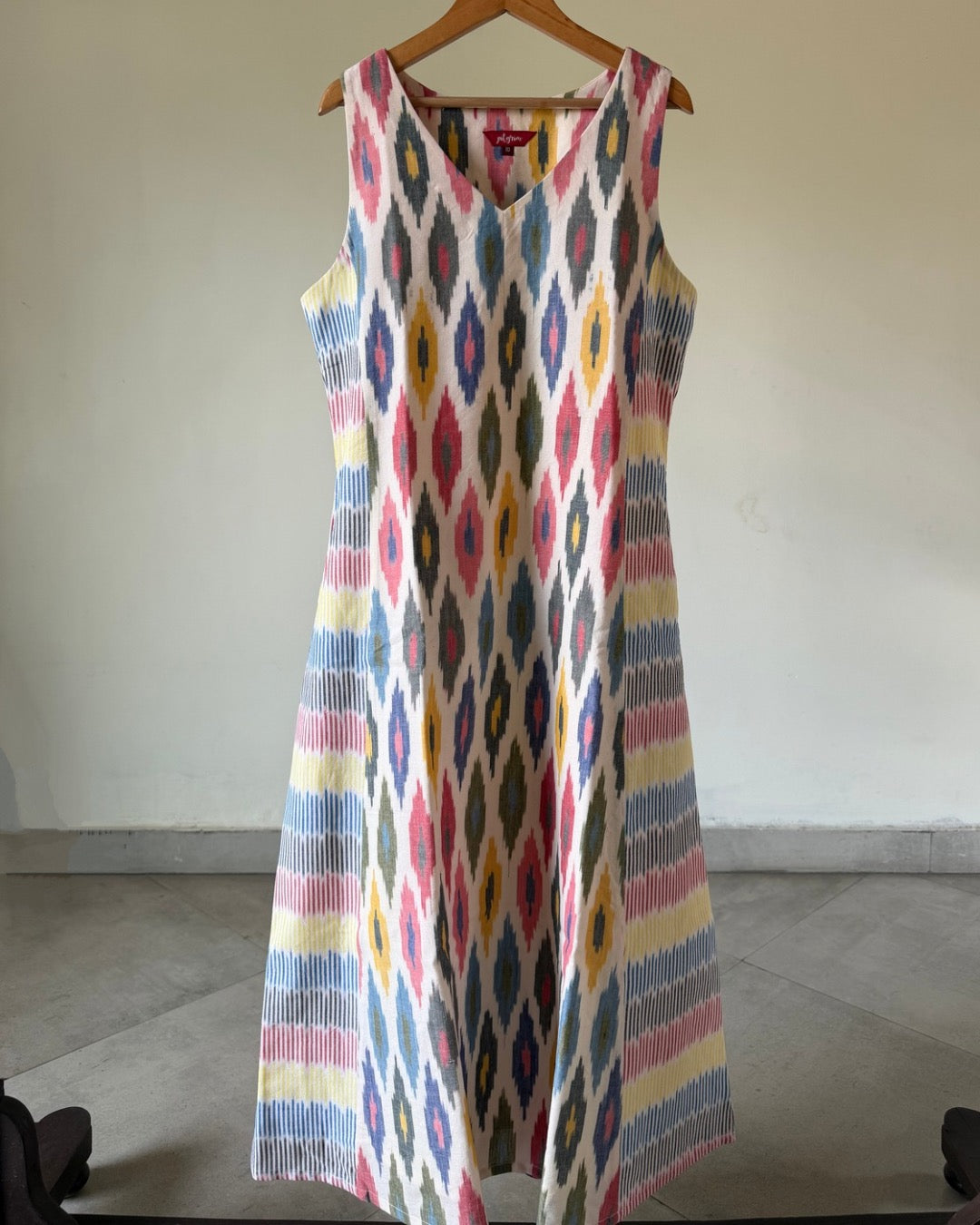Nargis Dress - multi coloured ikkat