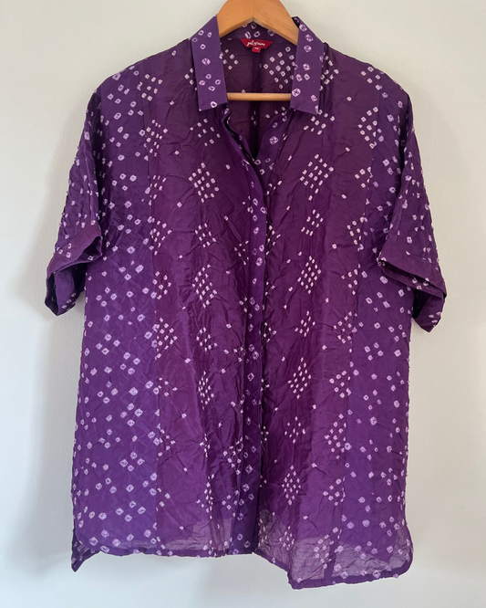 Devi Shirt - purple bandhani