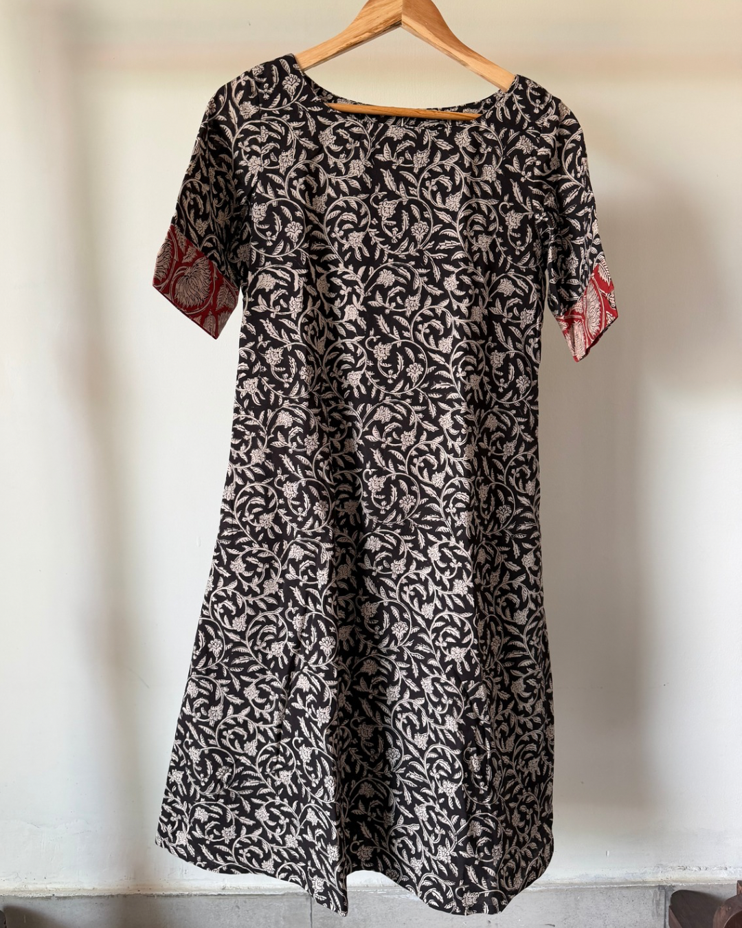 Amrit Dress - black block print