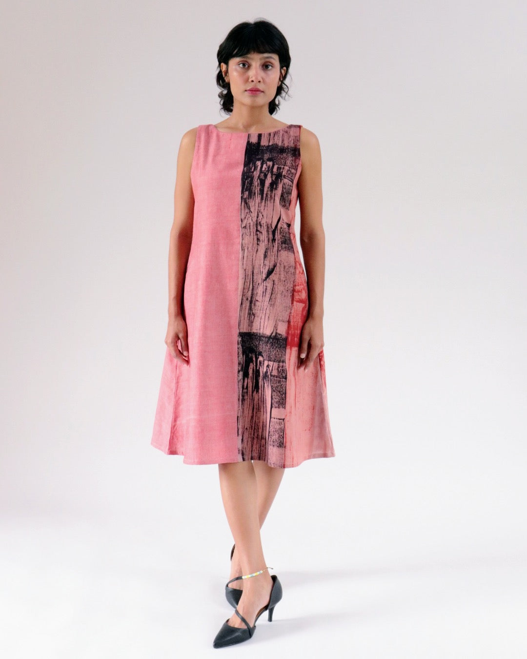 Amrit Dress - Dusty Rose Ajrakh