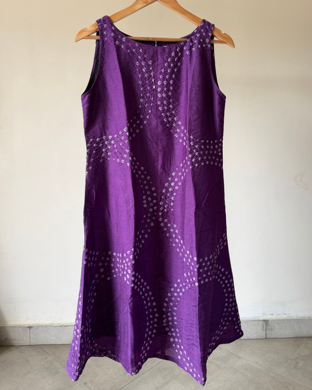 Amrit Dress - purple Bandhani