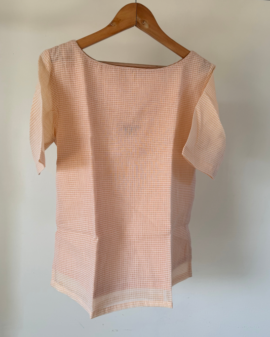 Uttara Top - beige checks