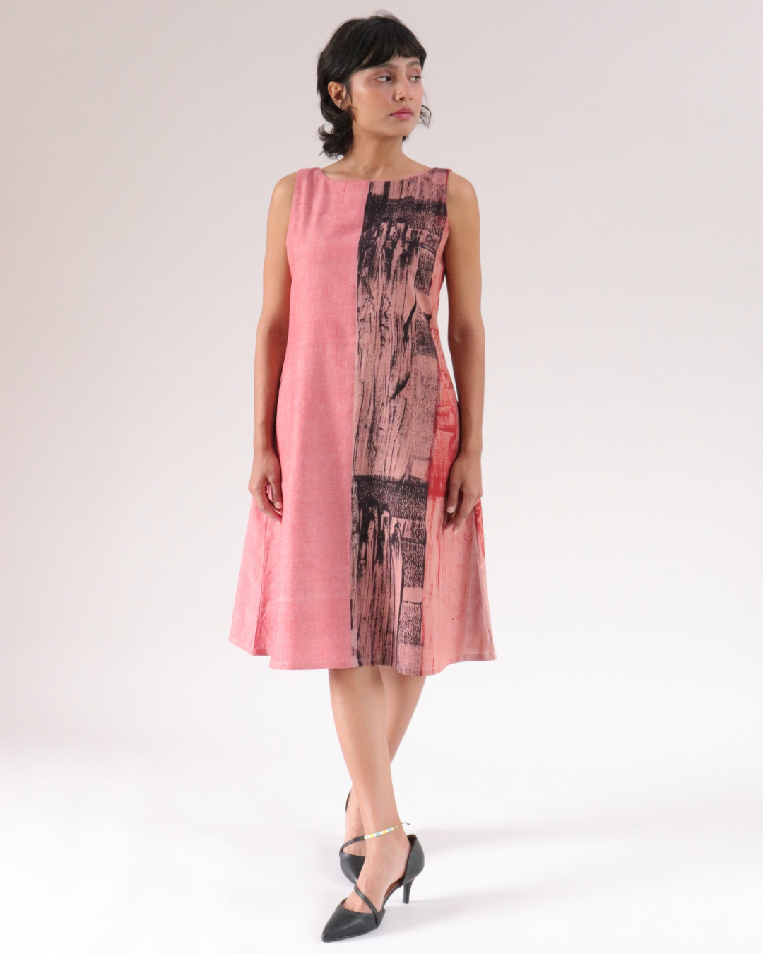 Amrit Dress - Dusty Rose Ajrakh