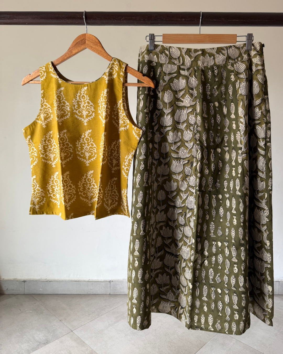 Flower and fish block set 1 - Nila skirt and top