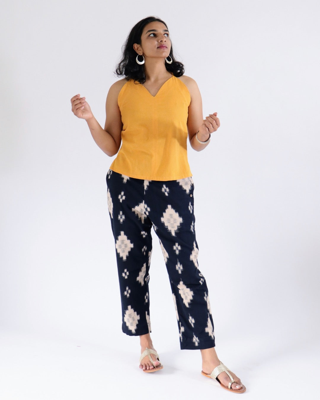 Sail Edit Pants - black ikkat